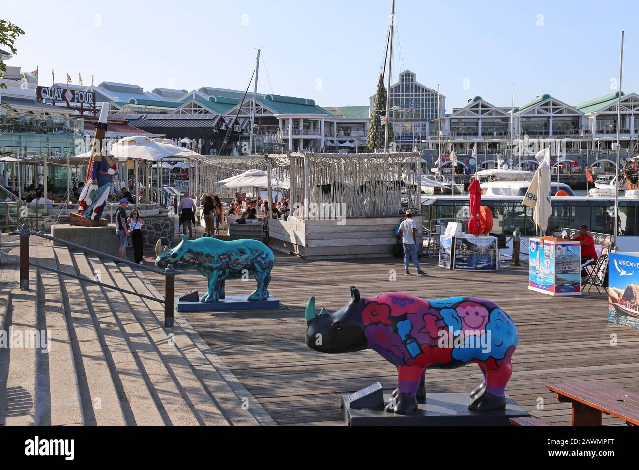 Old Pierhead Square, V&A Waterfront, Cape Town, Table Bay, Western Cape Province, South Africa, Africa Stock Photo