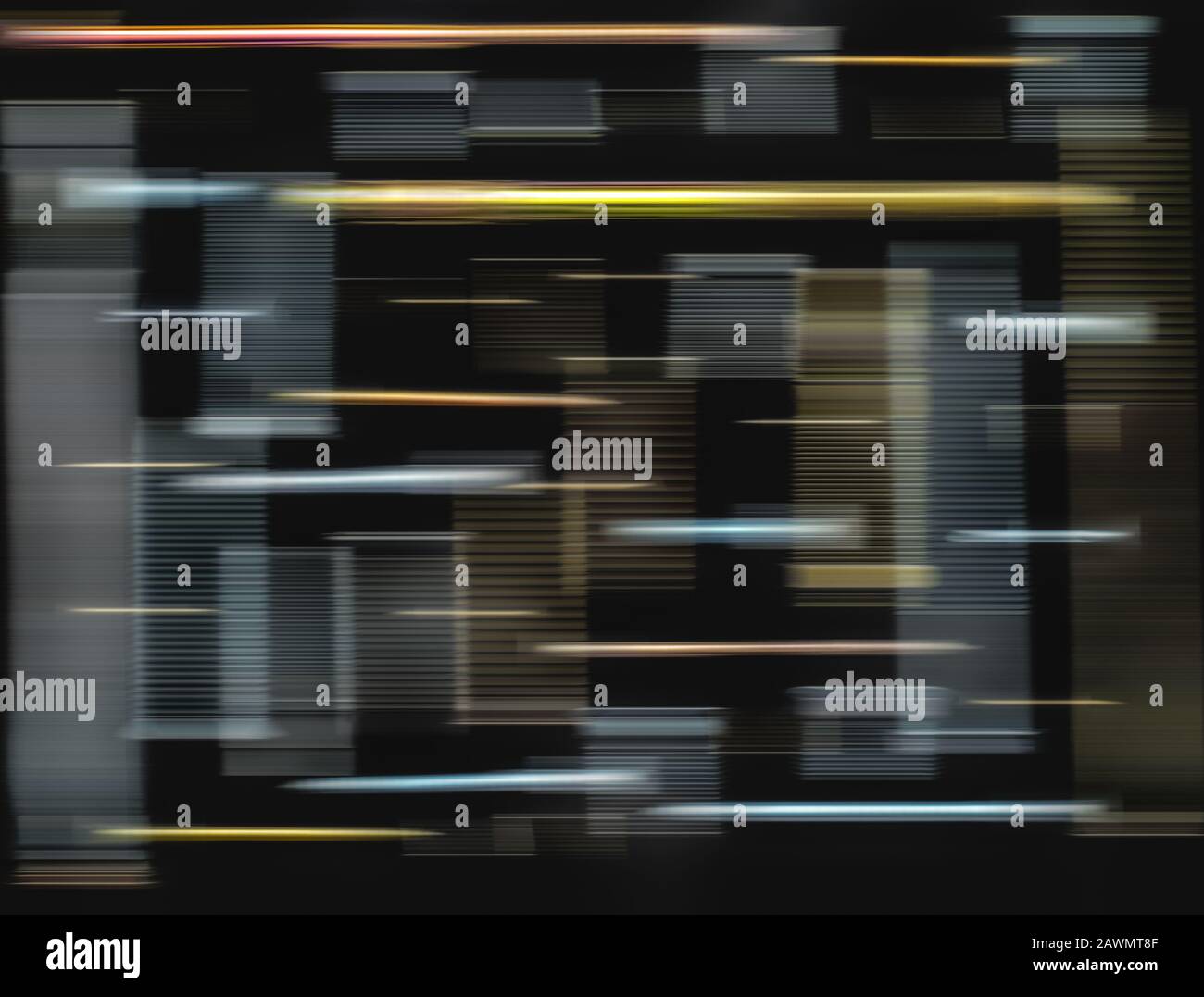 Abstract defocused speed light line motion blur Stock Photo