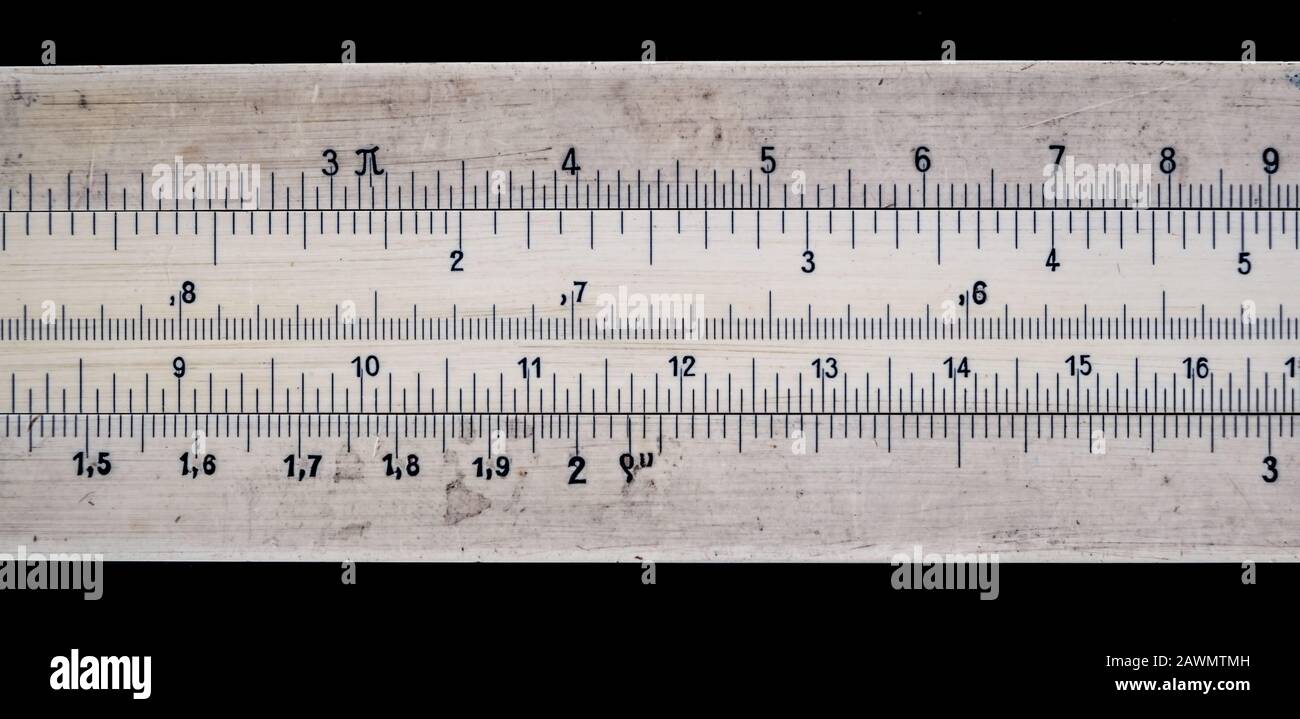 Slide rule and calculator hi-res stock photography and images - Alamy