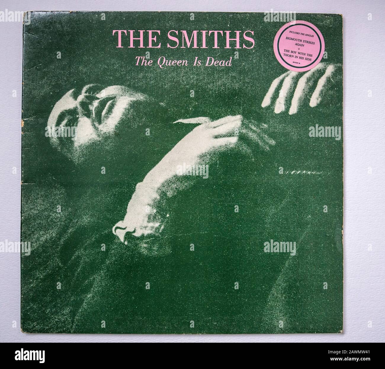 LP cover of The Queen Is Dead by The Smiths, the Manchester band's third studio album, released in 1986 Stock Photo