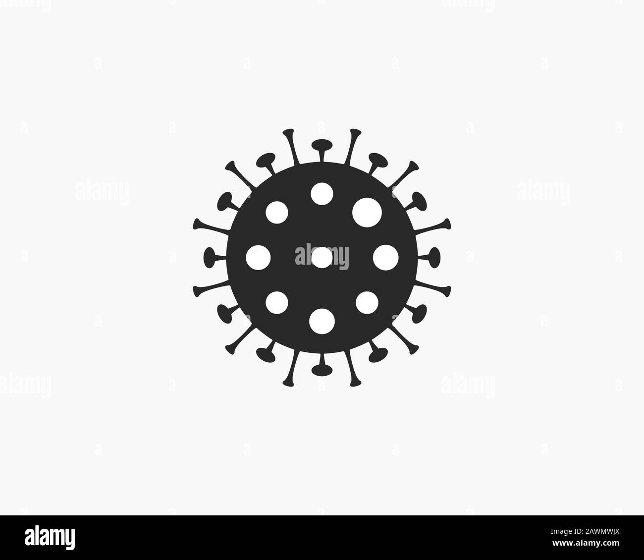 Virus, disease, flu icon. Vector illustration, flat design. Stock Vector