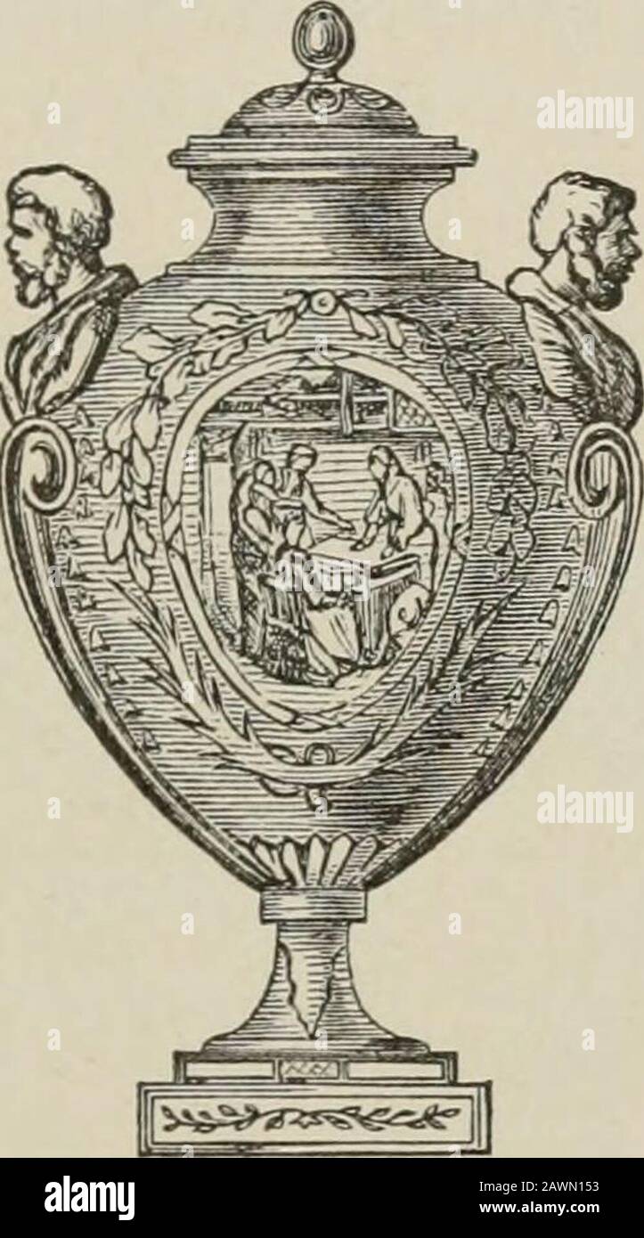 A manual of pottery and porcelain for American collectors . produced by manganese,one of the rarest decorations of the pate teiidre. 4. Therose Pompadour, which has been erroneously termed rosedu Barry; it dates about 1757, and was discovered byXrhouet. 5. Thejatme clair, ox jonquille, a clear canary-color. 6. The vert ponnne, or apple-green. 7. The vertpre, or grass-green. 8. The rouge de fer. 9. The ail de FRANCE. 143 perdrix, of a recent period. These were the principalcolors employed in the ground-work or plain-surface en-amels,—as pure, as perfect and as exquisite as the corre-sponding co Stock Photo