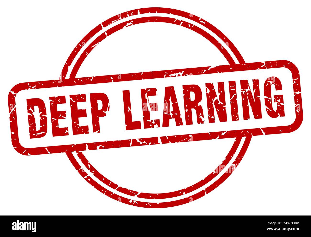 deep learning stamp. deep learning round vintage grunge sign. deep learning Stock Vector