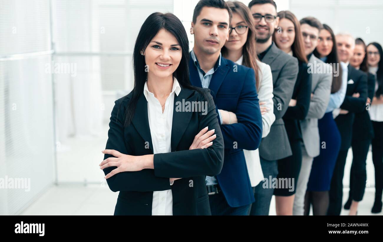 group of confident young people standing in a row Stock Photo - Alamy