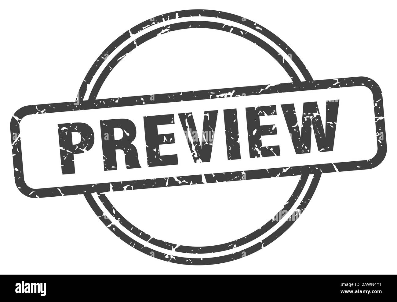 preview stamp. preview round vintage grunge sign. preview Stock Vector