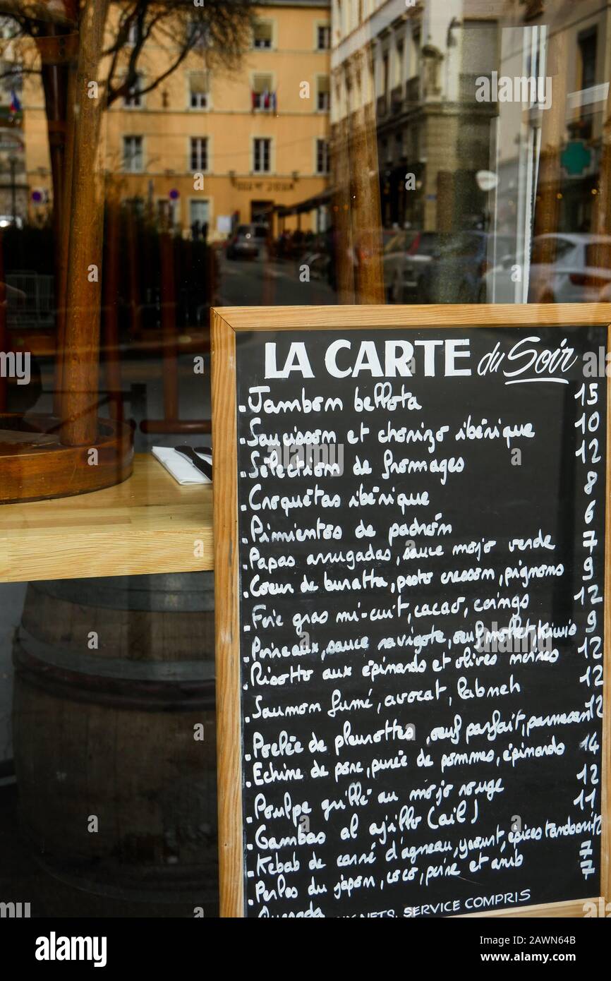 Wines bar, Lyon, France Stock Photo