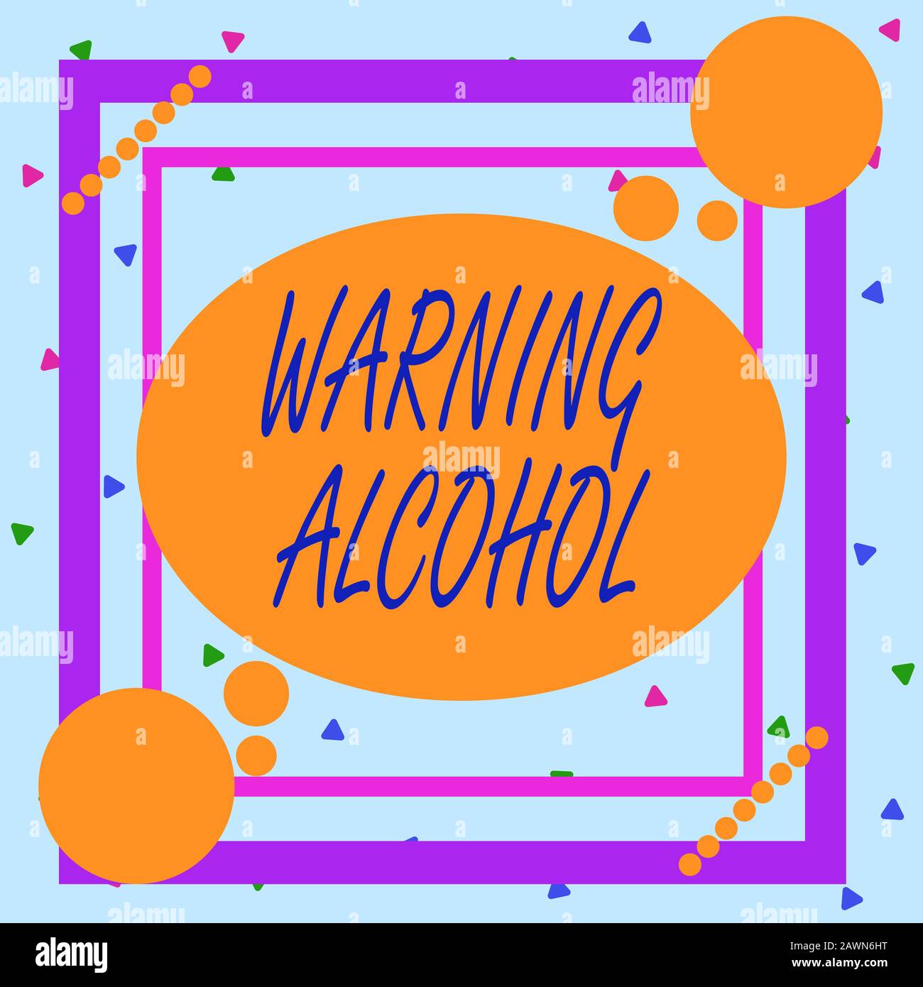 Conceptual hand writing showing Warning Alcohol. Concept meaning ...