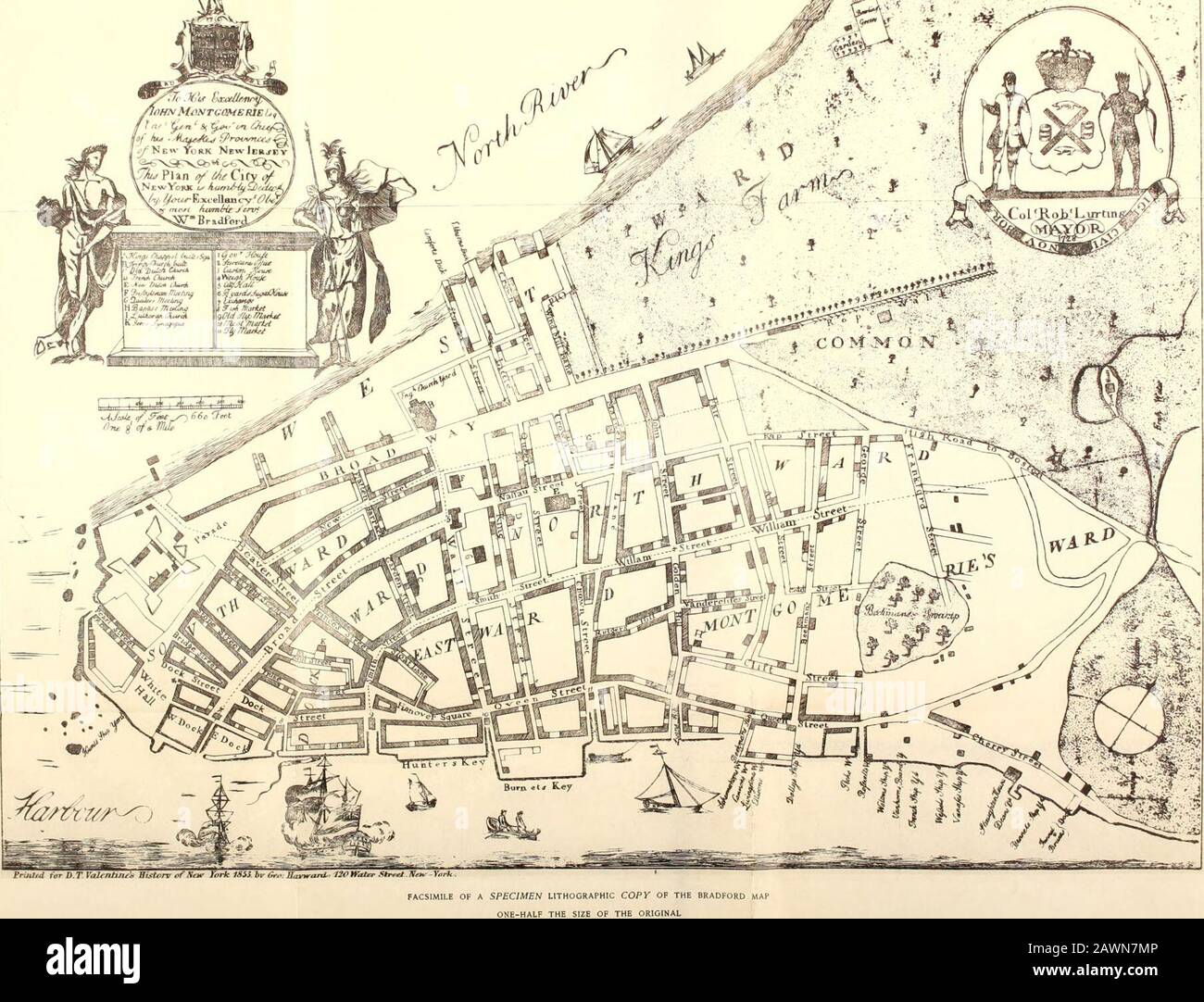 James Lyne S Survey Or As It Is More Commonly Known The Bradford Map C Facsimile Of The Bradford Mapone Half The Size Of The Original James Lynes Survey Or As It Is
