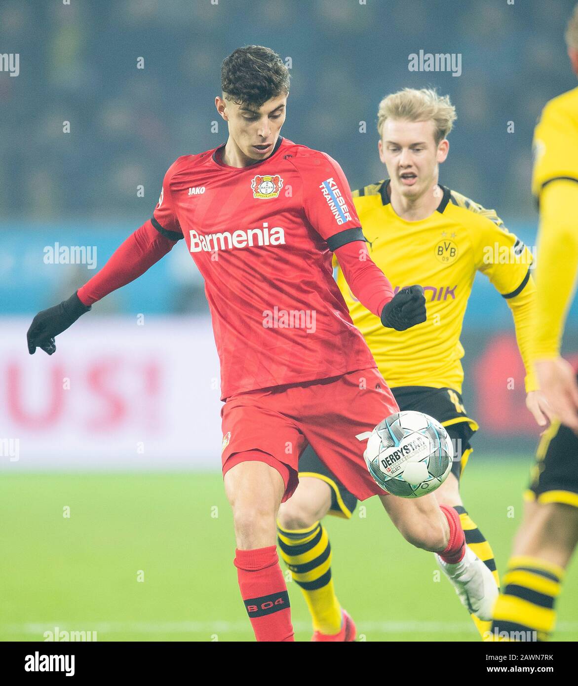 Kai Havertz L Lev In A Duel Versus Julian Brandt Do In Action Duels Football 1 Bundesliga 21st Matchday Bayer 04 Leverkusen Lev Borussia Dortmund Do 4 3 On February 8th