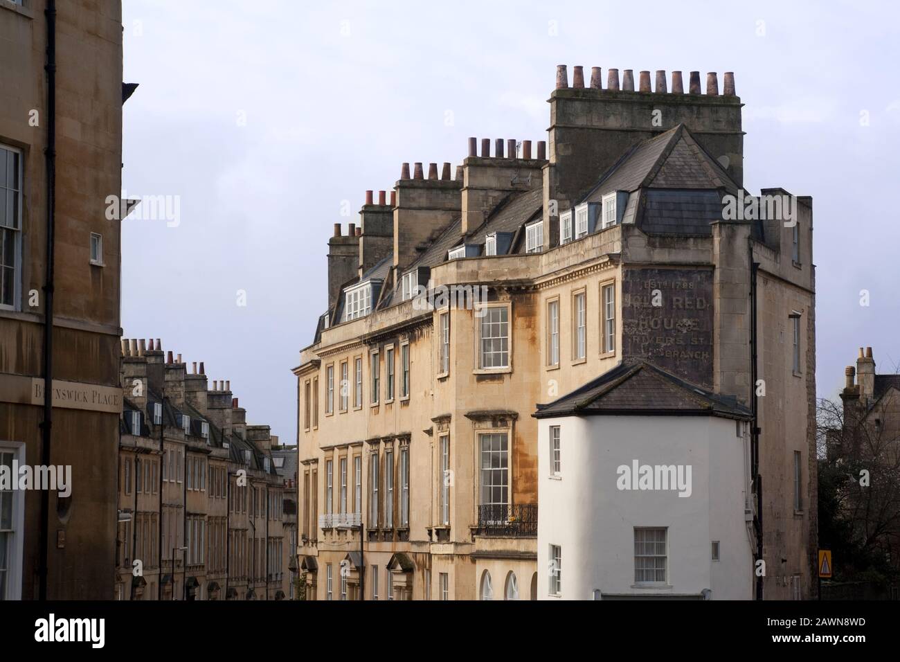 Julian Road with Rivers Street to the left, Bath, United Kingdom Stock