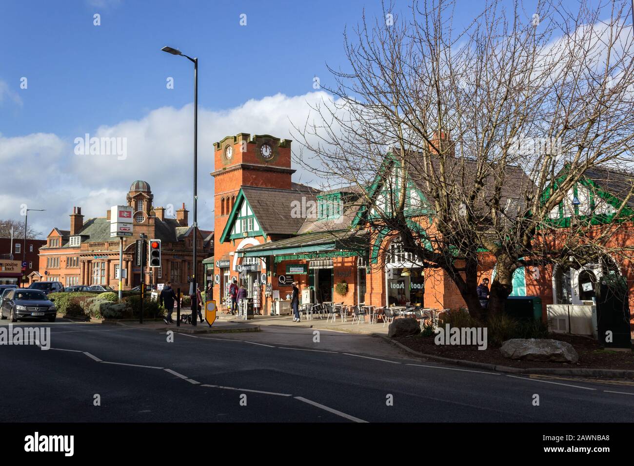 West Kirby train station, Grange road, West Kirby Stock Photo Alamy