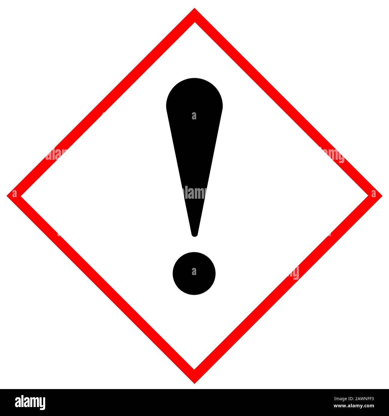 Harmful irritant (symbol exclamation point) sign Stock Photo