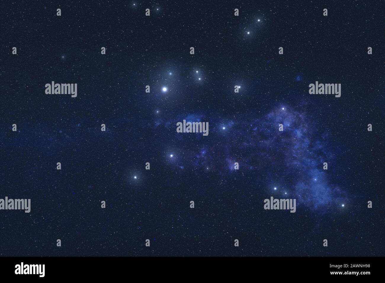 Aquila constellation stars in outer space. Aquila constellation stars