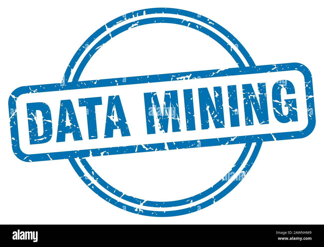data mining stamp. data mining round vintage grunge sign. data mining Stock Vector