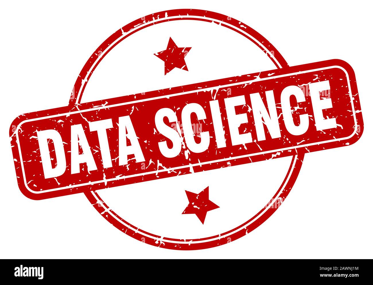 data science stamp. data science round vintage grunge sign. data science Stock Vector