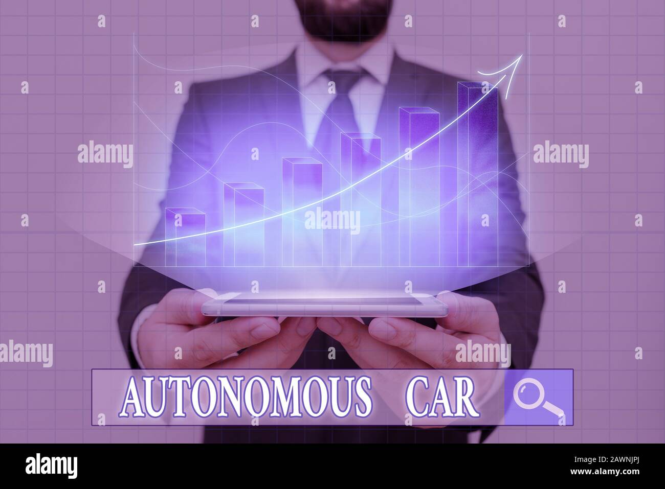 Handwriting text writing Autonomous Car. Conceptual photo vehicle that