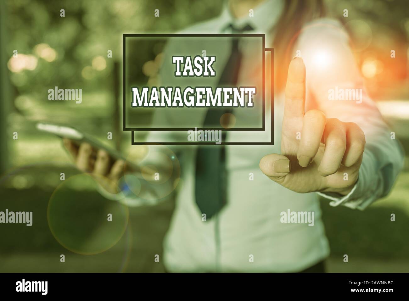 Handwriting text Task Management. Conceptual photo the process of ...