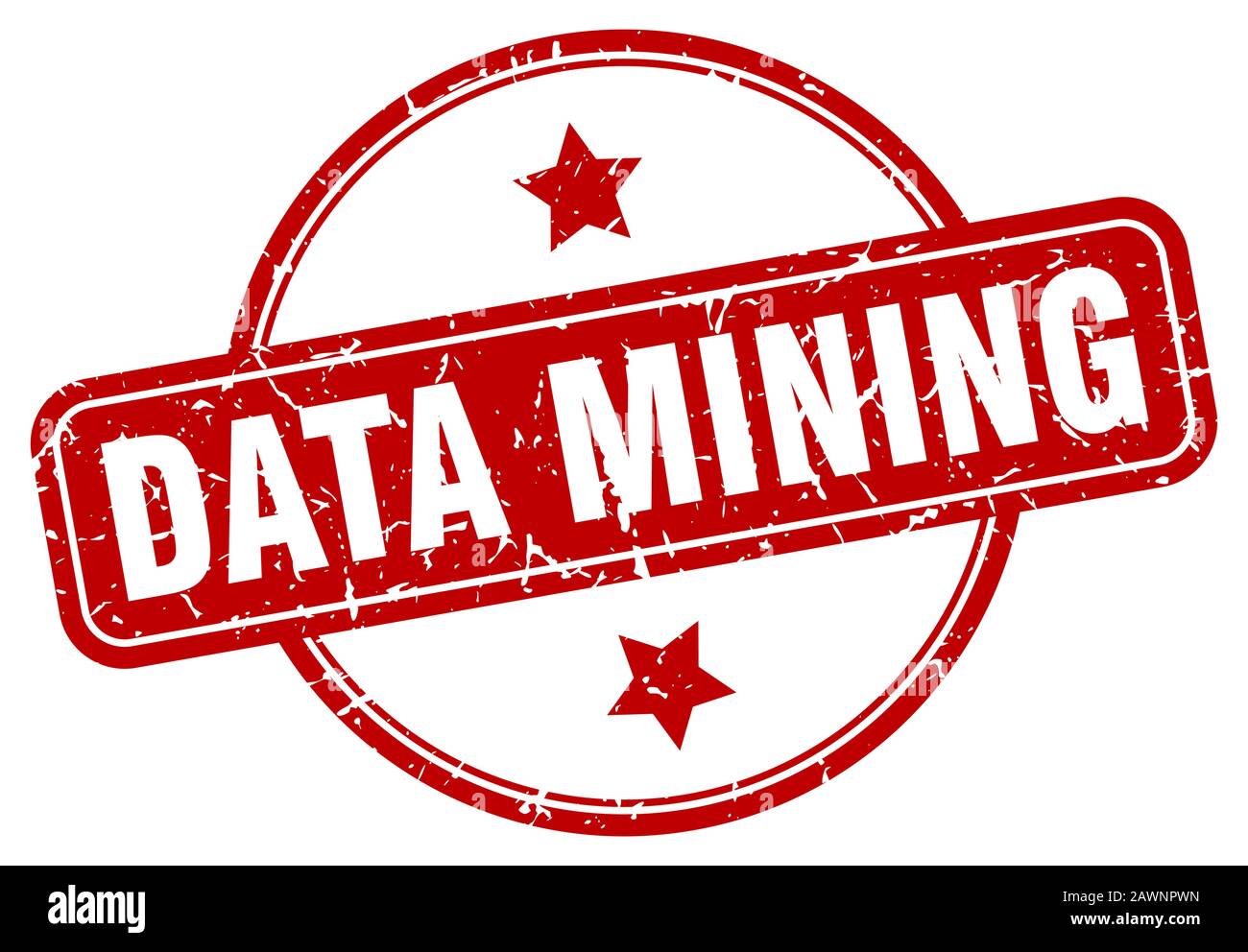 data mining stamp. data mining round vintage grunge sign. data mining Stock Vector