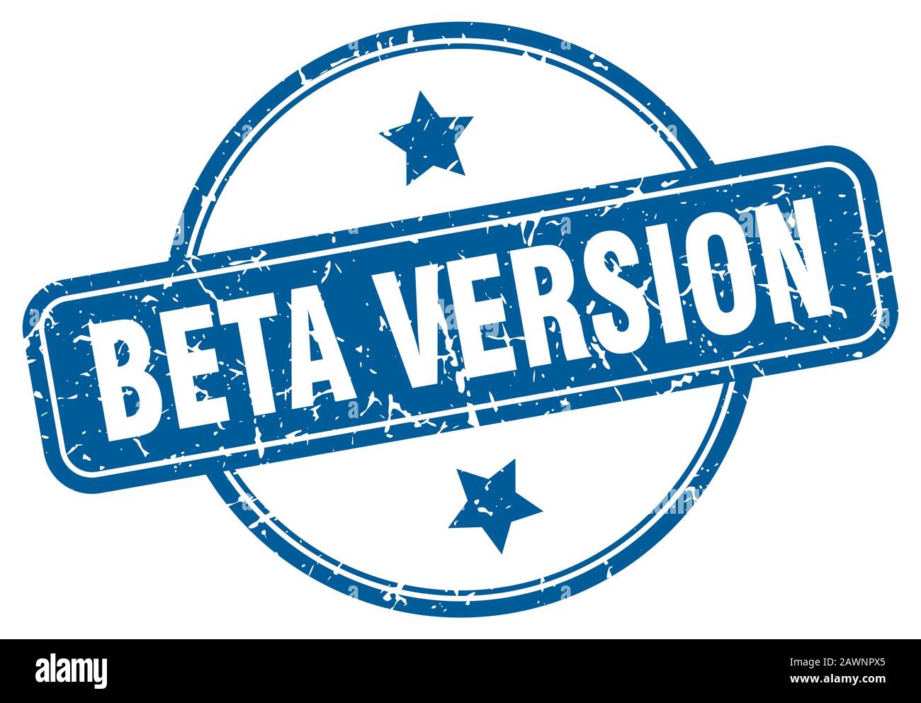 beta version stamp. beta version round vintage grunge sign. beta version Stock Vector