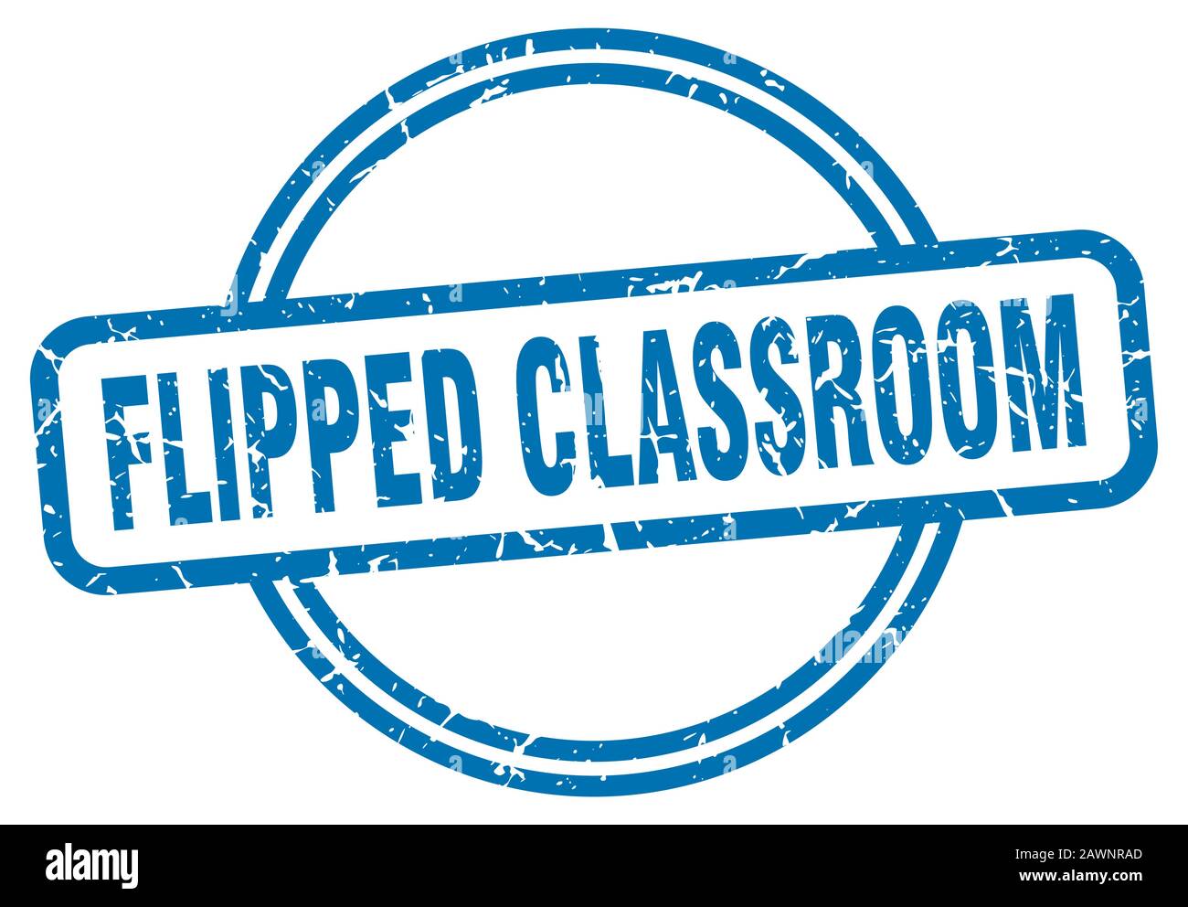Fliped Rounded flipped classroom stamp. flipped classroom round vintage grunge sign ...