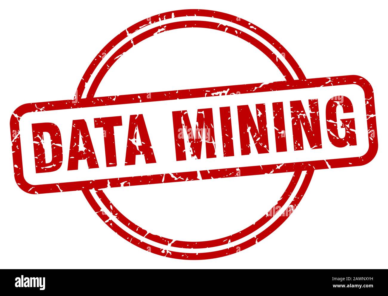 data mining stamp. data mining round vintage grunge sign. data mining Stock Vector