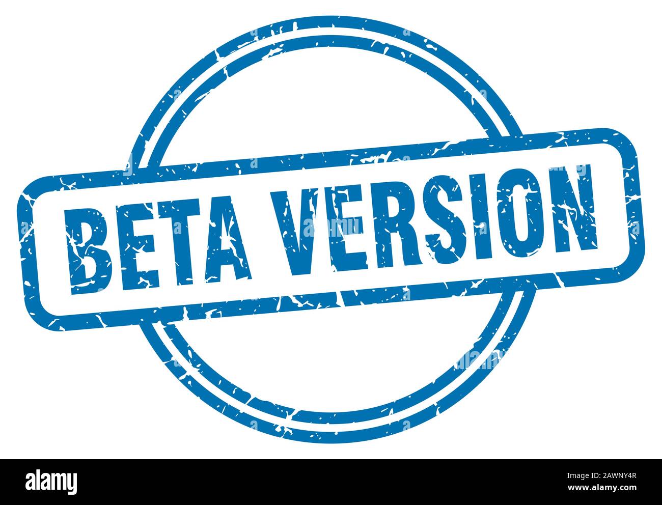 beta version stamp. beta version round vintage grunge sign. beta version Stock Vector