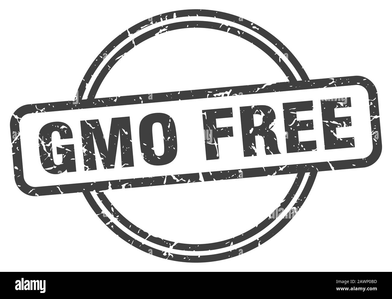 Gmo free seal vector Black and White Stock Photos & Images - Alamy