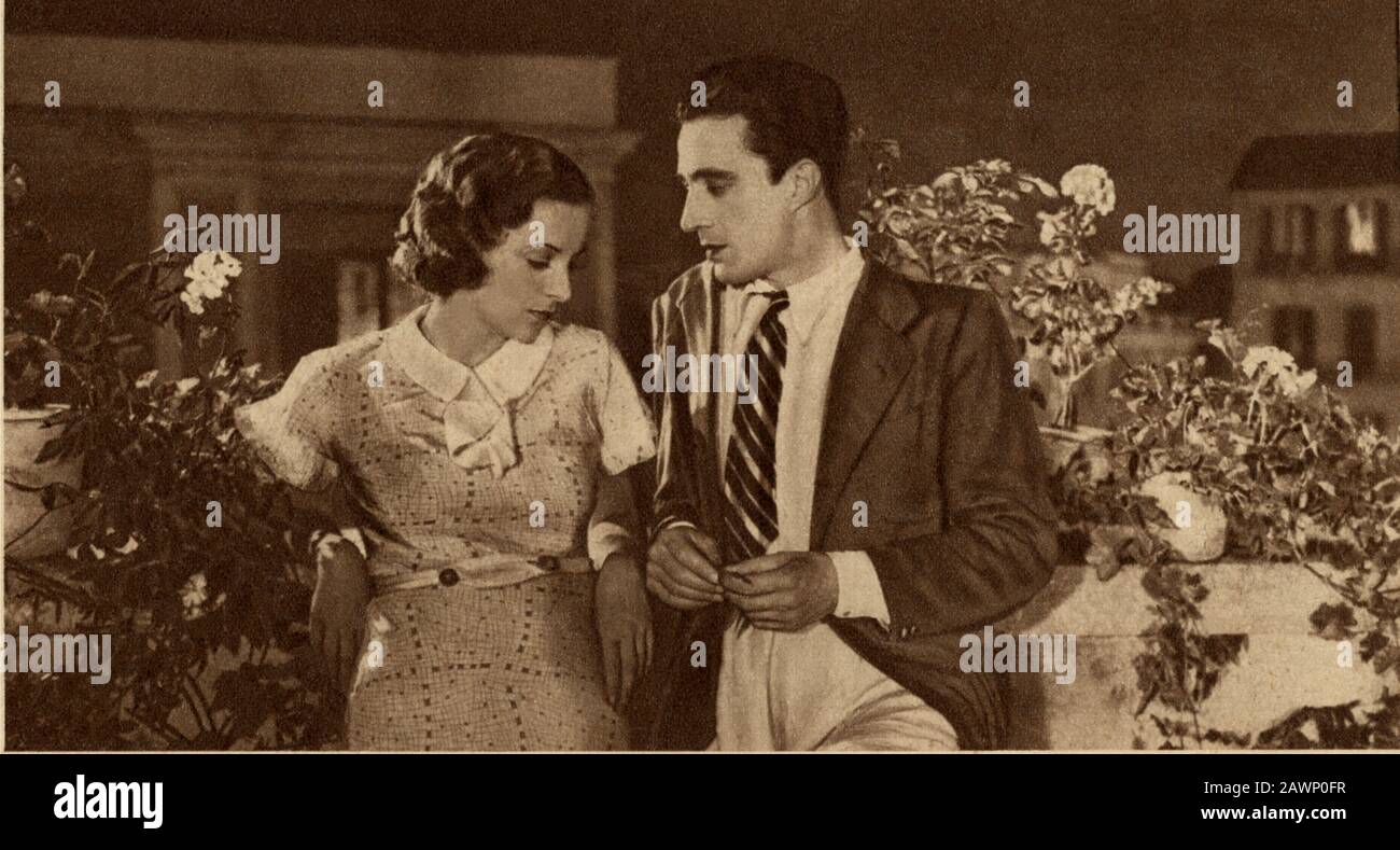 1934 , ITALY : The  italian movie actor and director VITTORIO DE SICA ( 1901 - 1974 ) with DRIA PAOLA  ( 1909 – 1993 ) in movie IL SIGNORE DESIDERA? b Stock Photo
