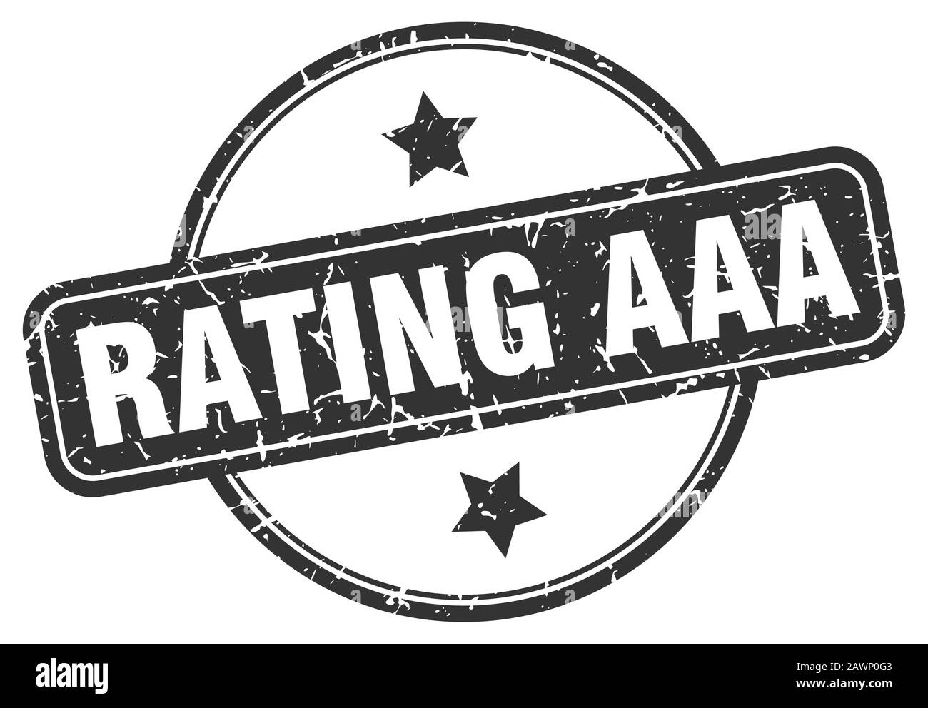 rating aaa stamp. rating aaa round vintage grunge sign. rating aaa Stock Vector