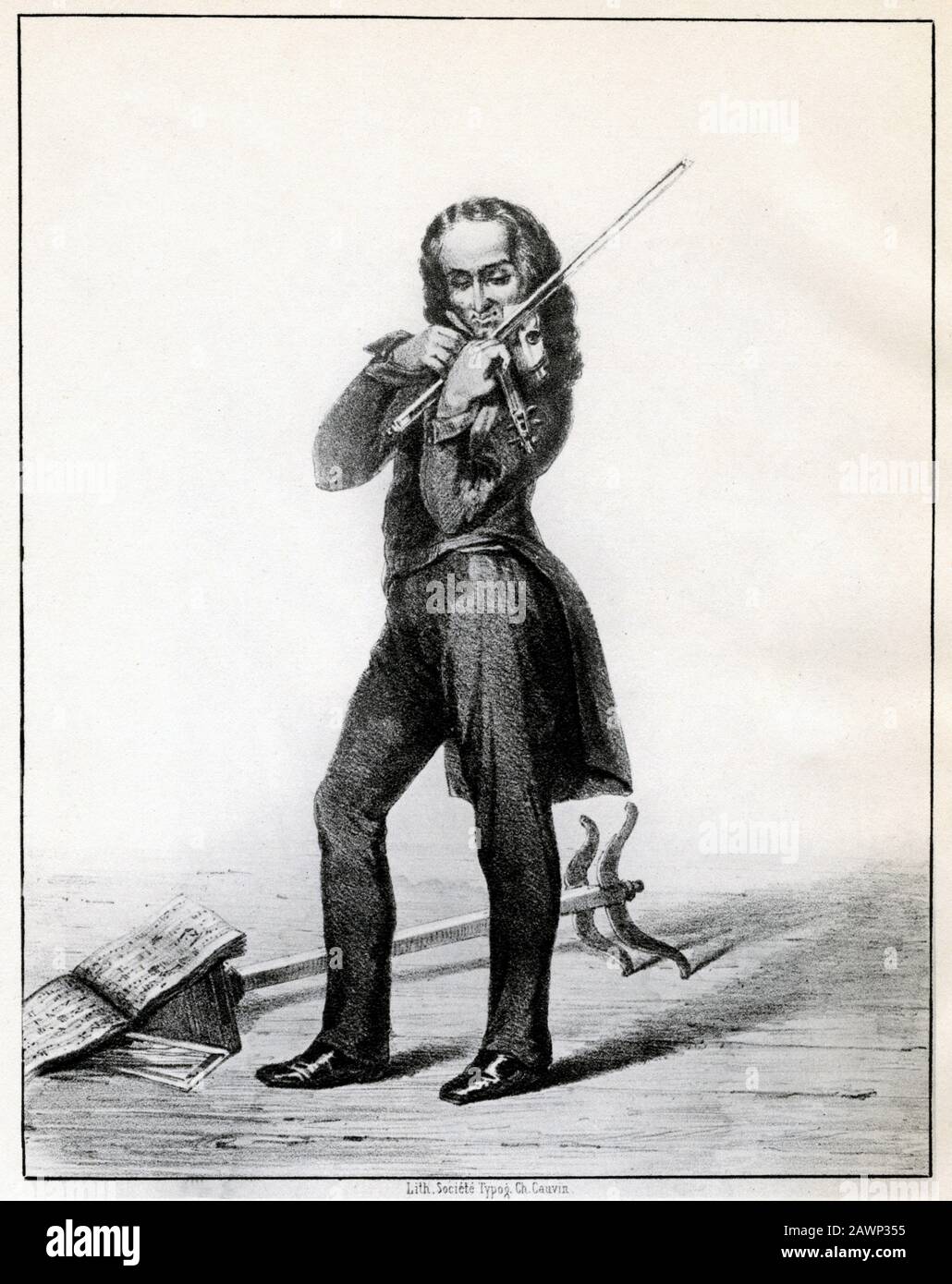 1844 , NICE , FRANCE : The celebrated italian virtuoso violinist and ...