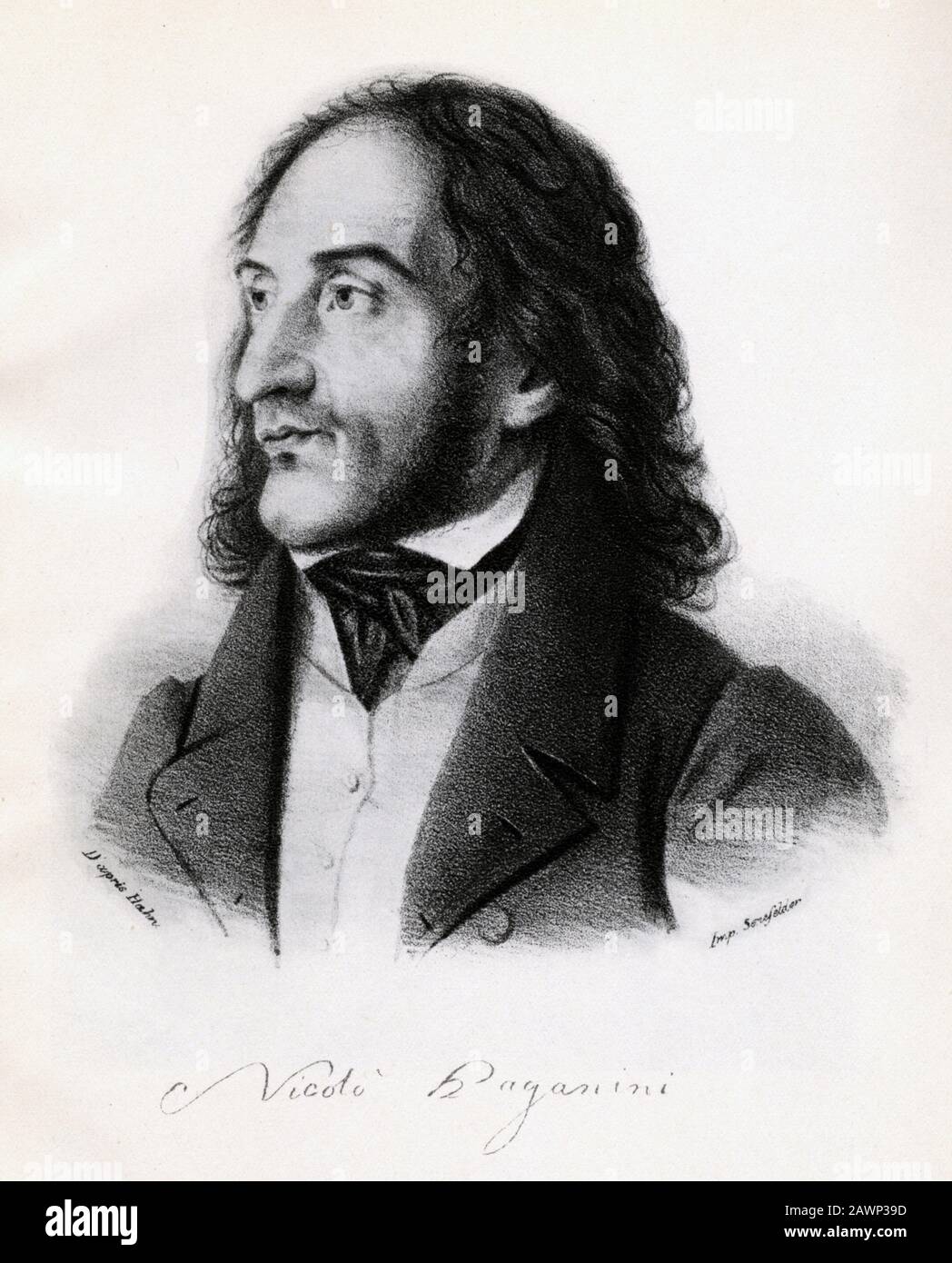 1830 , PARIS , FRANCE : The celebrated italian virtuoso violinist and ...