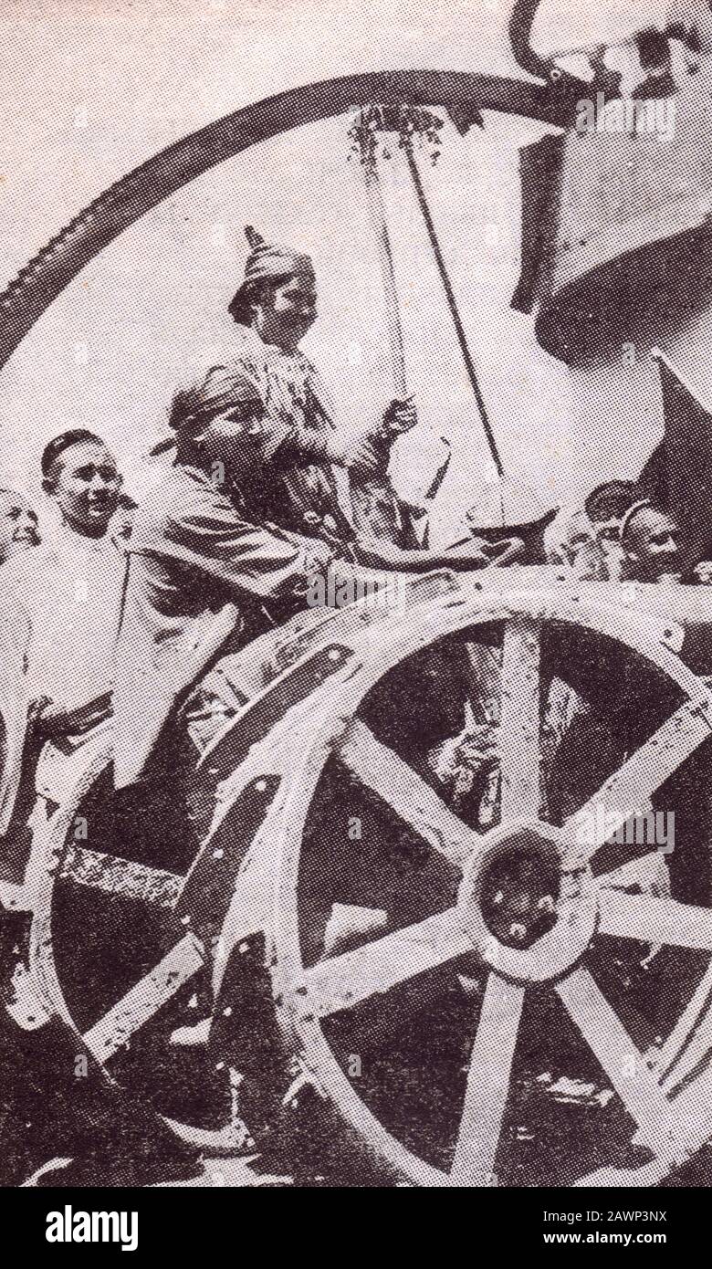 The chairman of the collective farm in the Tashkent region in Uzbekistan at the festival 'Harvest Day'. 1930s. Stock Photo