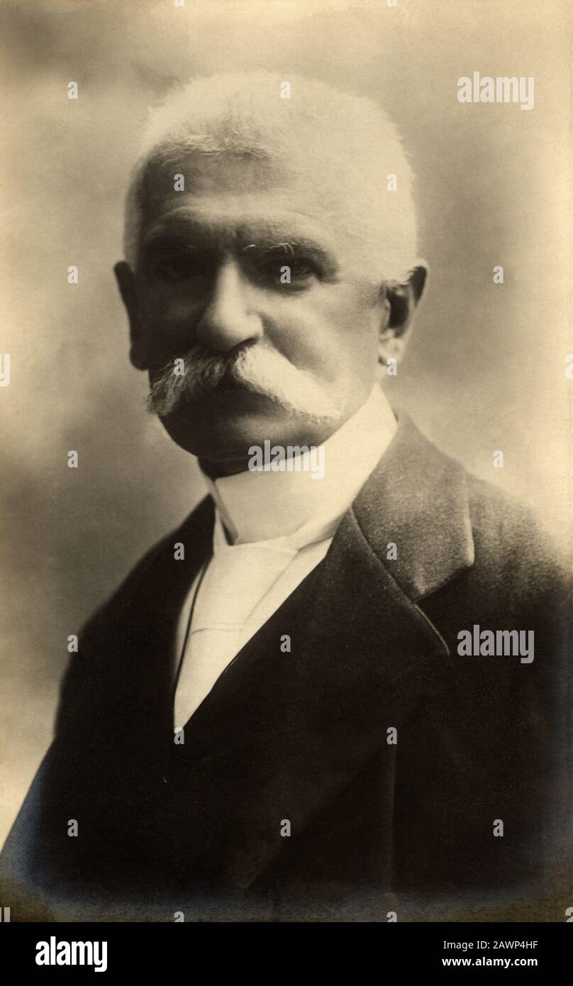 1919 ca : The italian politician barone SIDNEY SONNINO ( 1847 - 1922 ) , Ministro degli Esteri - POLITICO - POLITICA - POLITIC - Unità d' Italia - Ris Stock Photo