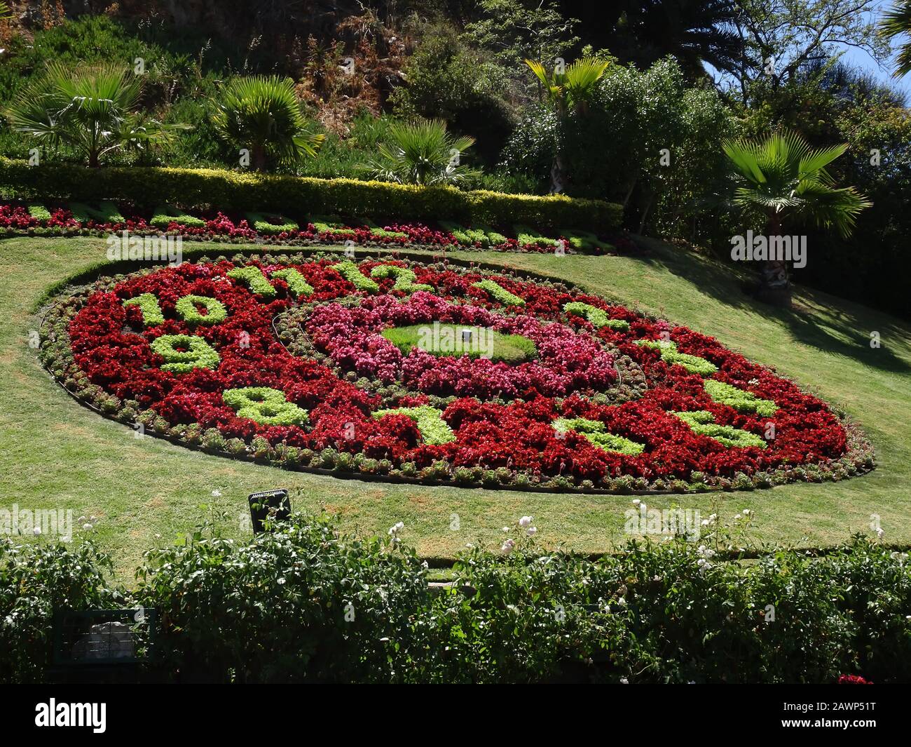 Flower clock located in Chile Stock Photo