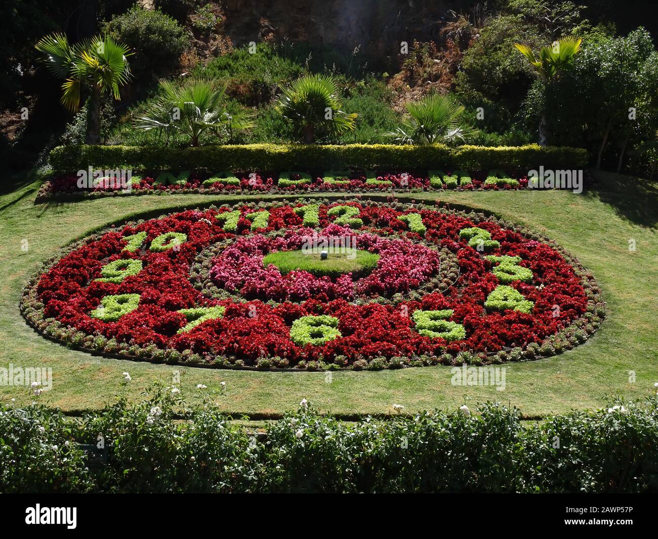 Flower clock located in Chile Stock Photo