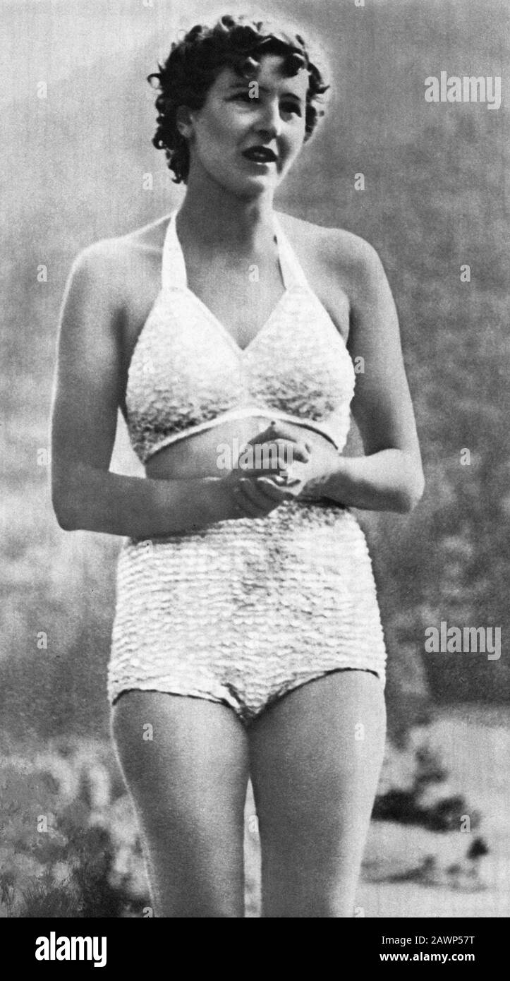 1936 ca , Berchtesgaden , GERMANY : The nazist  EVA BRAUN ( Munchen , Germany 1912 - Berlin , Germany 1945 ) mistress and later wife of dictator ADOLF Stock Photo
