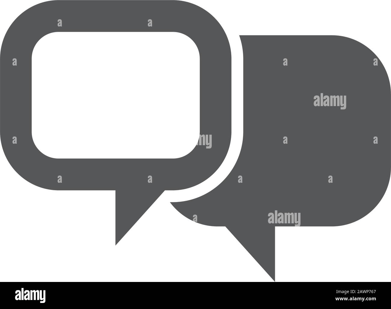 Two Speech bubbles icon for web, apps etc. Stock Vector illustration ...