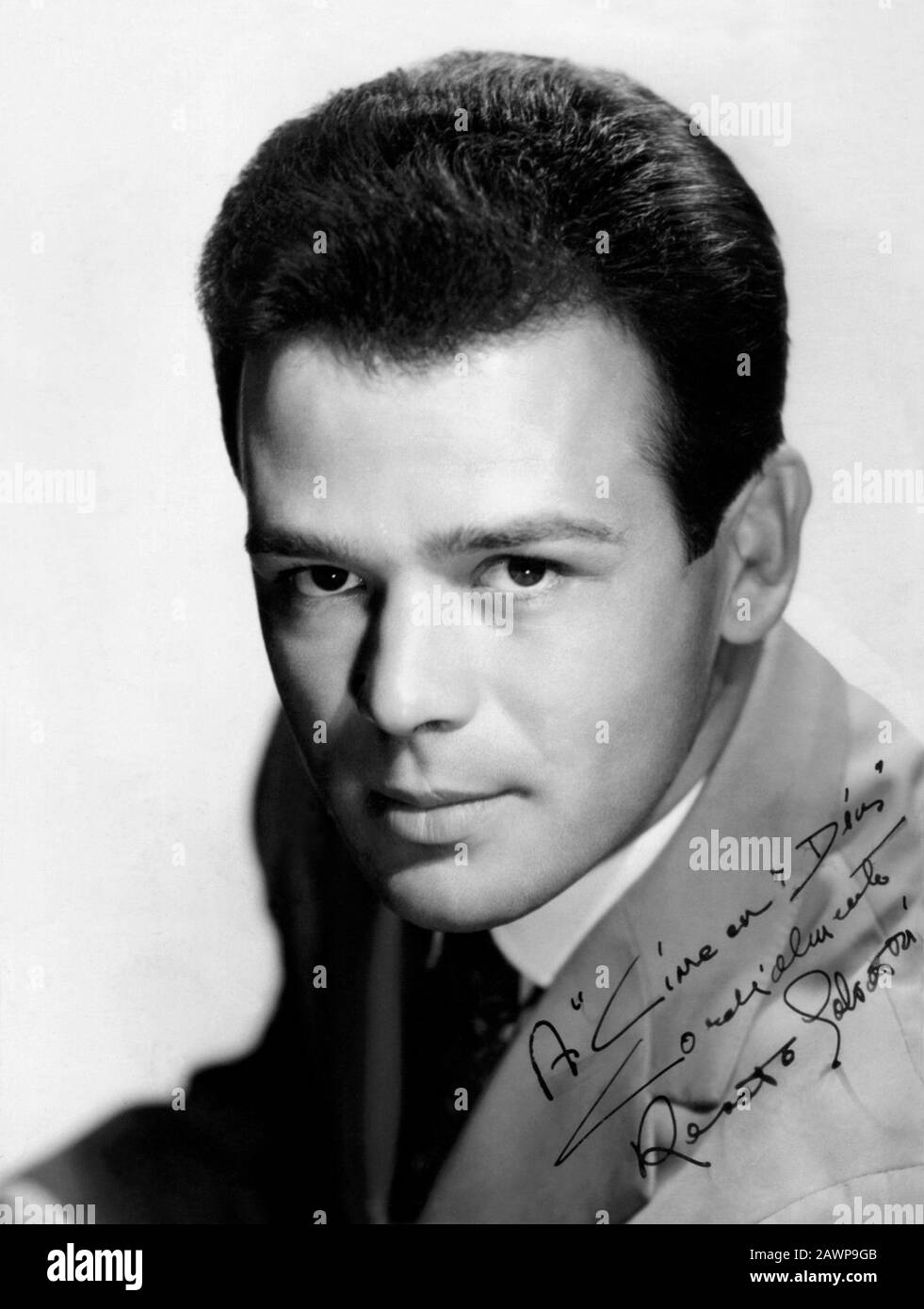 1960 ca, ITALY : The italian movie actor RENATO SALVATORI ( 1933 - 1988 ) at time of movie ROCCO E I SUOI FRATELLI by Luchino Visconti - AUTOGRAFO - A Stock Photo