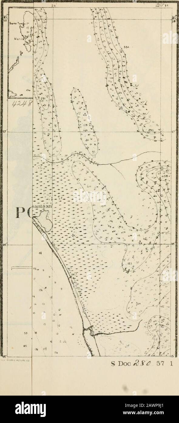 A pronouncing gazetteer and geographical dictionary of the Philippine Islands, United States of America with maps, charts and illustrations . nao, 42 m.NE. by E. of Surigao. Hill in main range ofisland, 620 ft. high, overlooks town. Betweenthis port and Cakut, on W. coast, is cluster oflow islands and several rocks. Pop., 1,300. port on NW. shore of Siargao I., off NE. coast of Surigao, Mindanao. hamlet on E. shore of extreme SE. SAmar, 3 m. SE. of Mercedes. pueblo in QuiangAu, N. Luz6n. SAPATAN (sah-pah-tahn), ver.; island of S.Batanes Is., off N. coast Cagaydn, Luz6n;island of Ibugos lies on Stock Photo