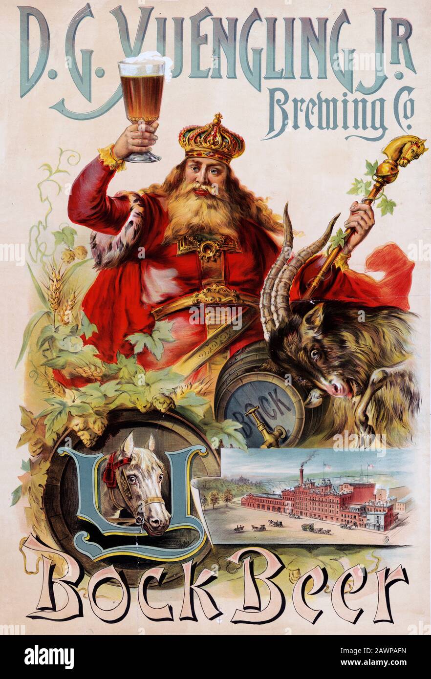 D.G. Yuengling Jr. Brewing Co., bock beer, circa 1890 Stock Photo Alamy