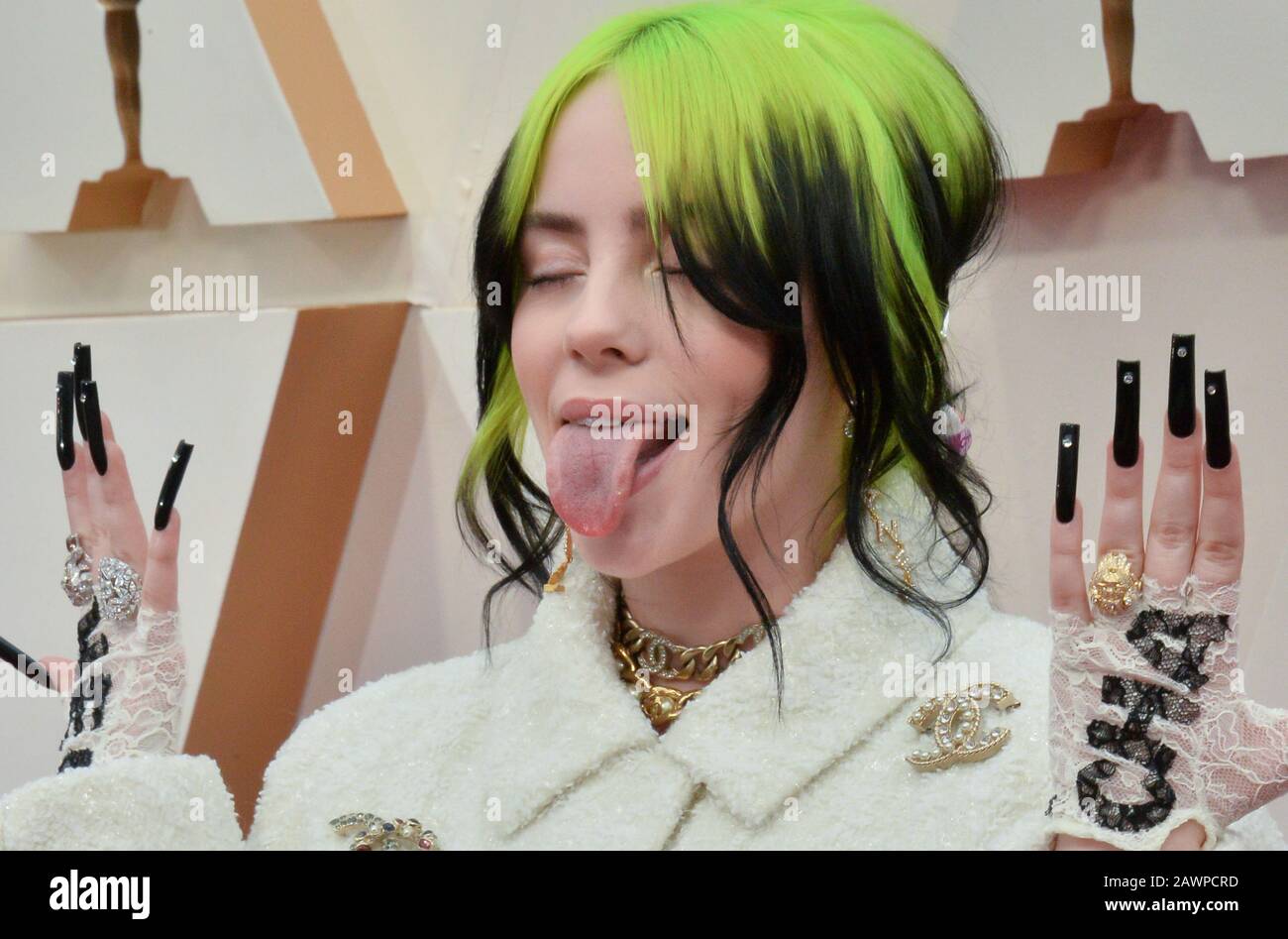 Los Angeles, United States. 09th Feb, 2020. Billie Eilish arrives for the 92nd annual Academy Awards at the Dolby Theatre in the Hollywood section of Los Angeles on Sunday, February 9, 2020. Photo by Jim Ruymen/UPI Credit: UPI/Alamy Live News Stock Photo