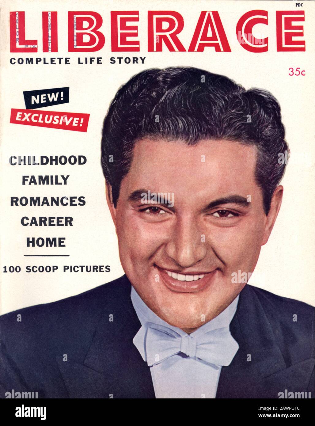 1954, USA  : The celebrated italo-polish-american pianist  Valentino LIBERACE ( 1919 - 1987 ). American fans magazine completely dedicated to Liberace Stock Photo