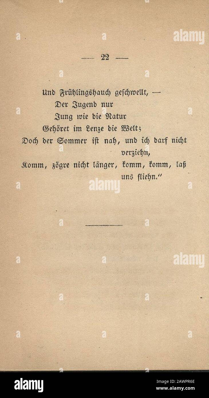 Fontane Gedichte 1851 022. Stock Photo