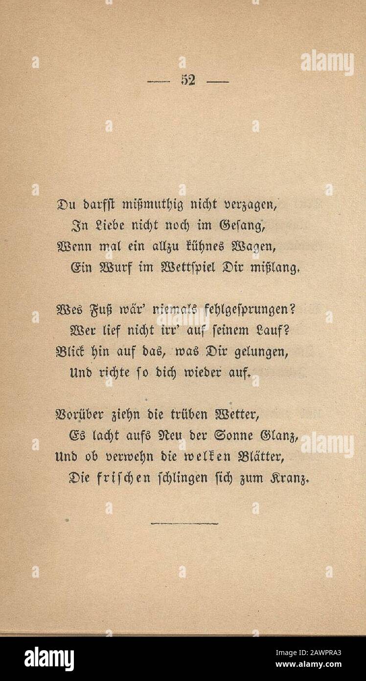 Fontane Gedichte 1851 052 Stock Photo Alamy
