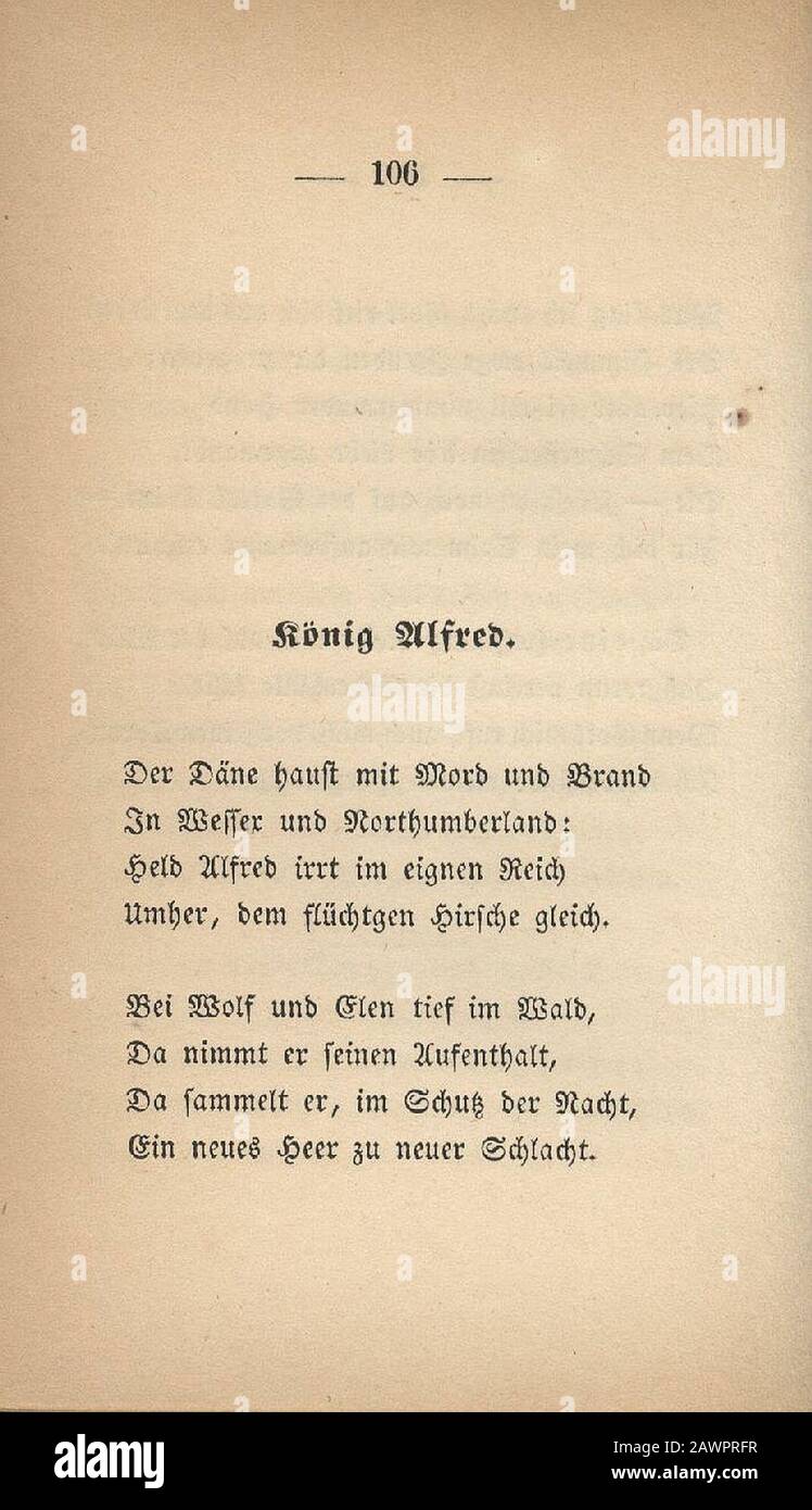 Fontane Gedichte 1851 106. Stock Photo
