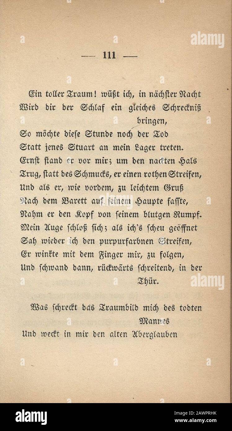 Fontane Gedichte 1851 111. Stock Photo