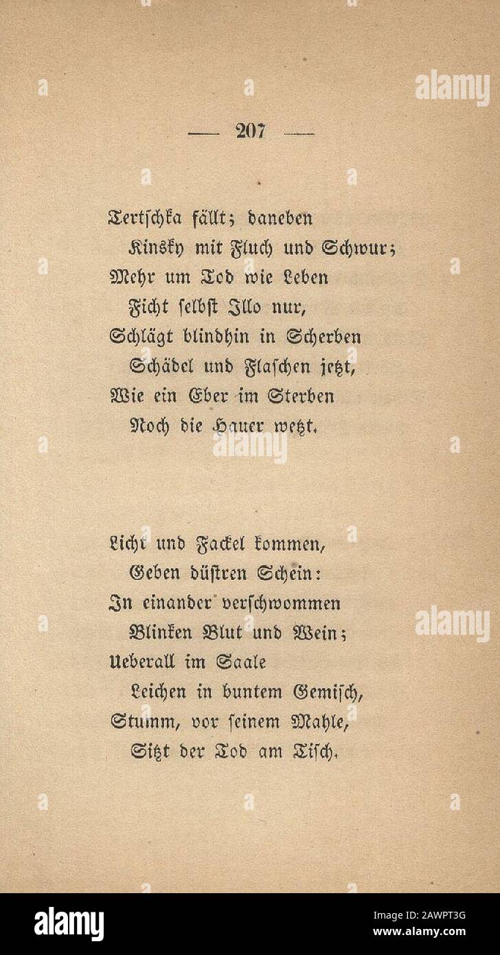 Fontane Gedichte 1851 207. Stock Photo