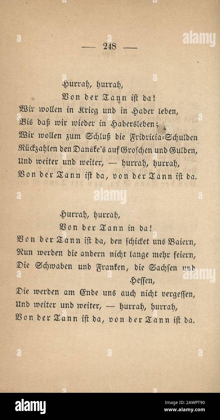 Fontane Gedichte 1851 248. Stock Photo