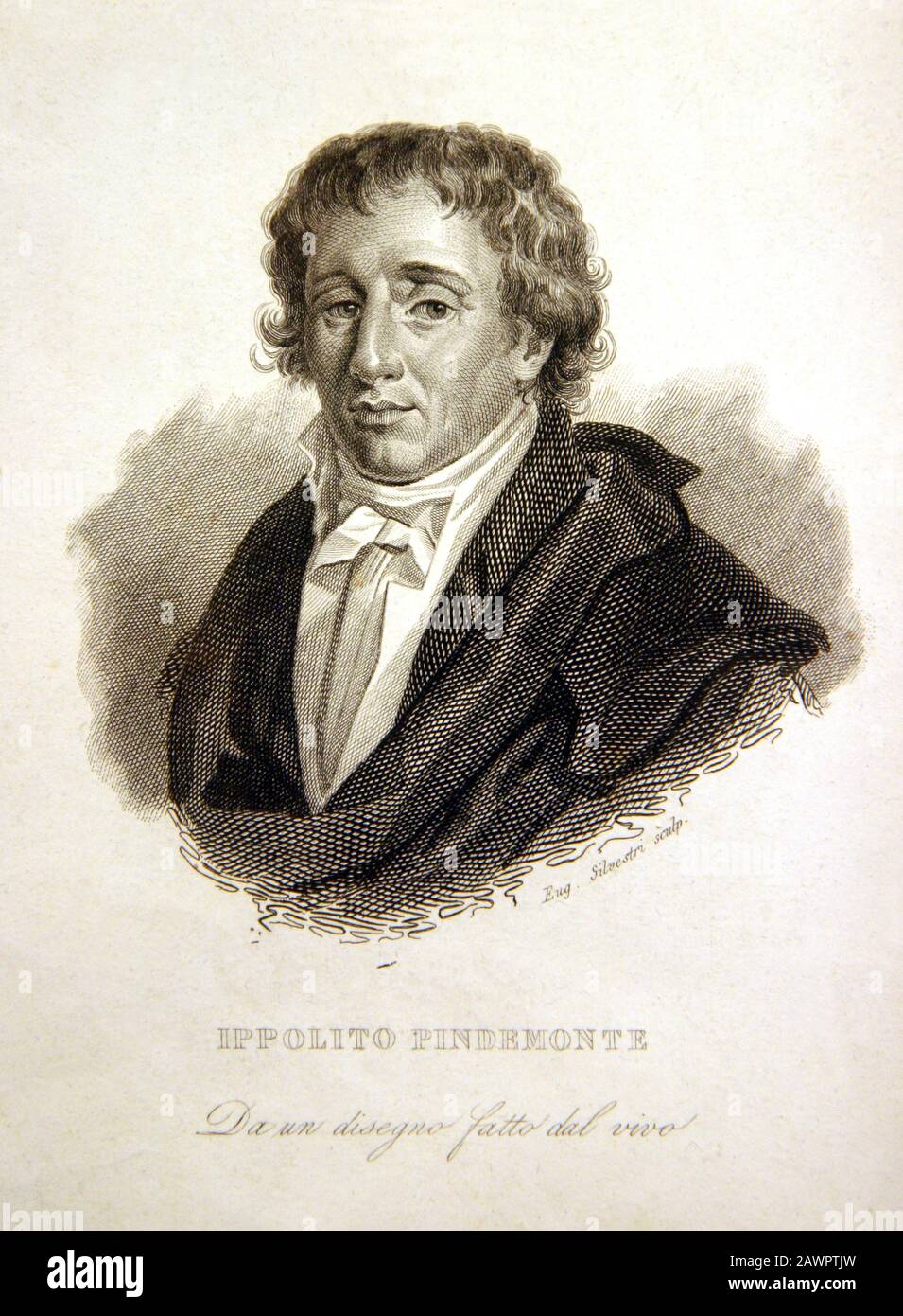 1820 ca , ITALY  : The celebrated italian poet,  playwright  translator, scholar and patriot IPPOLITO PINDEMONTE ( 1753 - 1828 ). Portrait engraved by Stock Photo