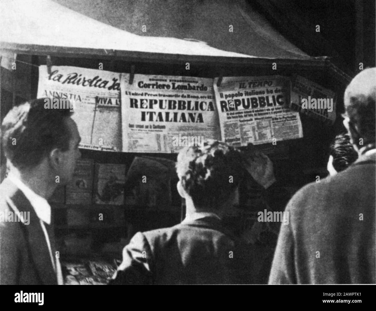 1946 , june , Milano , ITALY The Proclamation of ITALIAN REPUBLIC